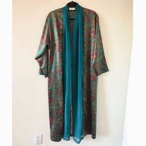 VINTAGE VICTORIAS SECRET MAXI DRESSING GOWN - M/L